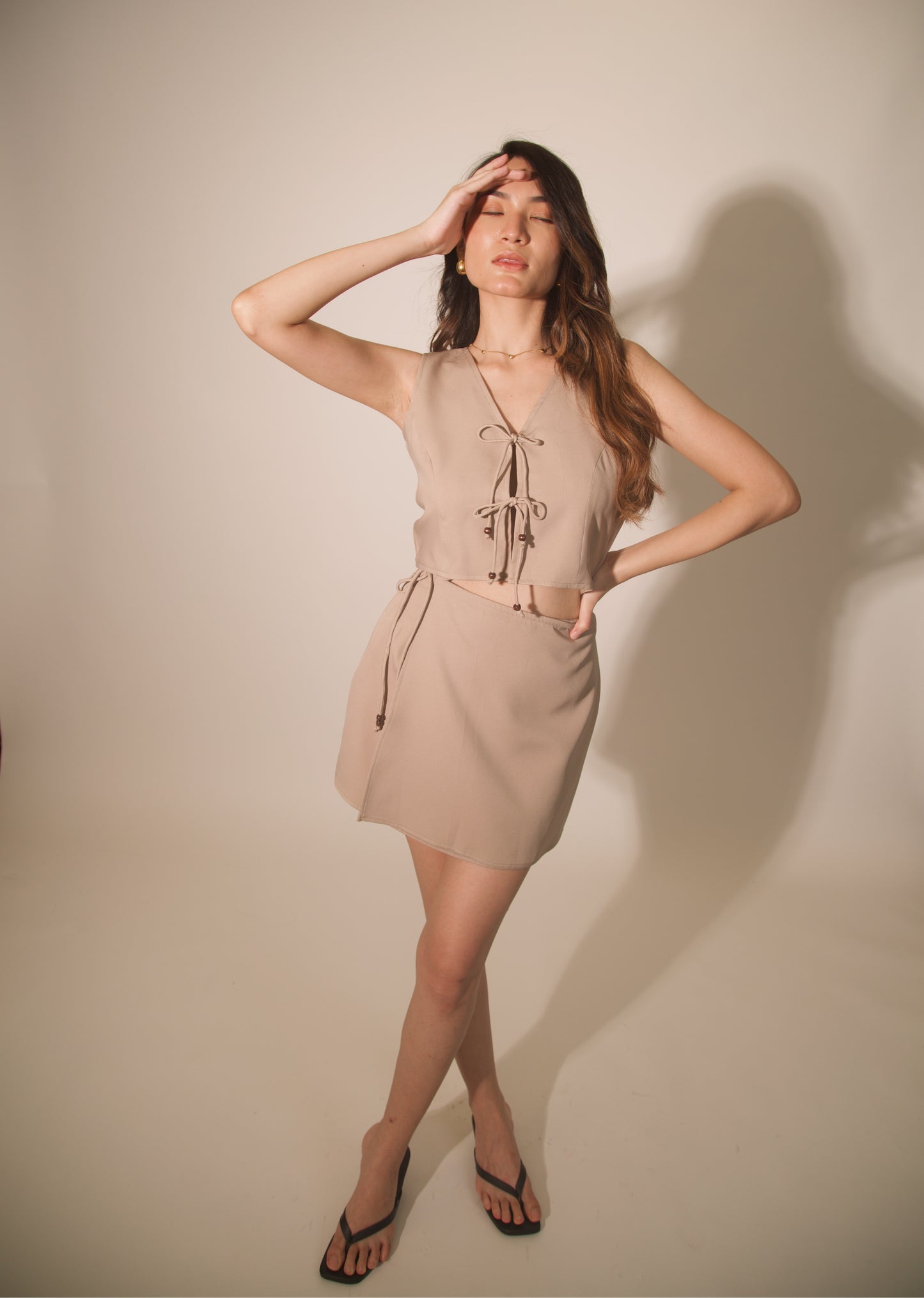 Jaide Skirt- Beige