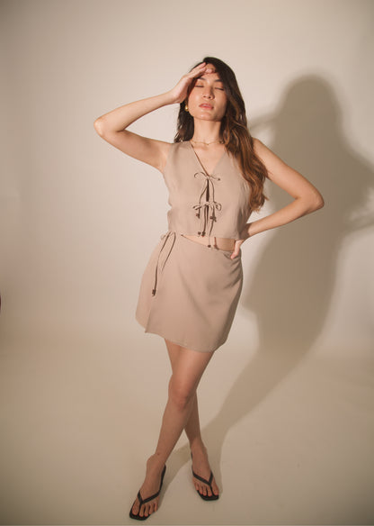 Jaide Skirt- Beige